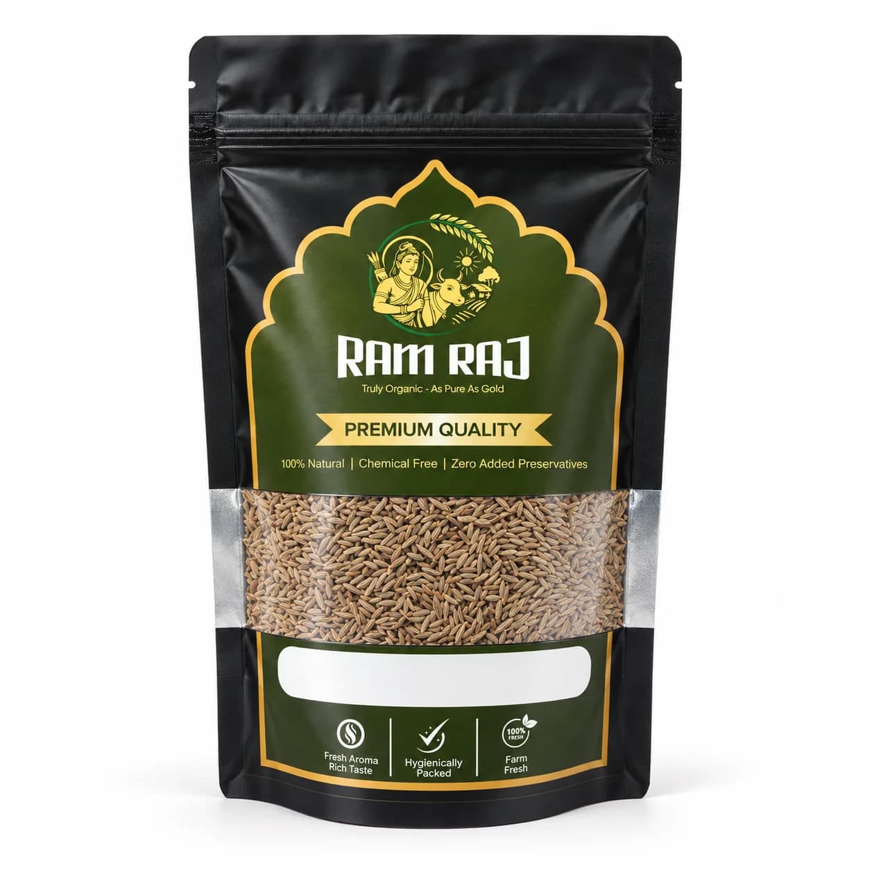 Cumin seeds (Jeera) in Ram Raj branded pouch