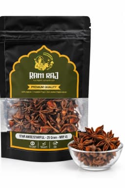 Ramraj Organic Star Anise — pouch with ingredient