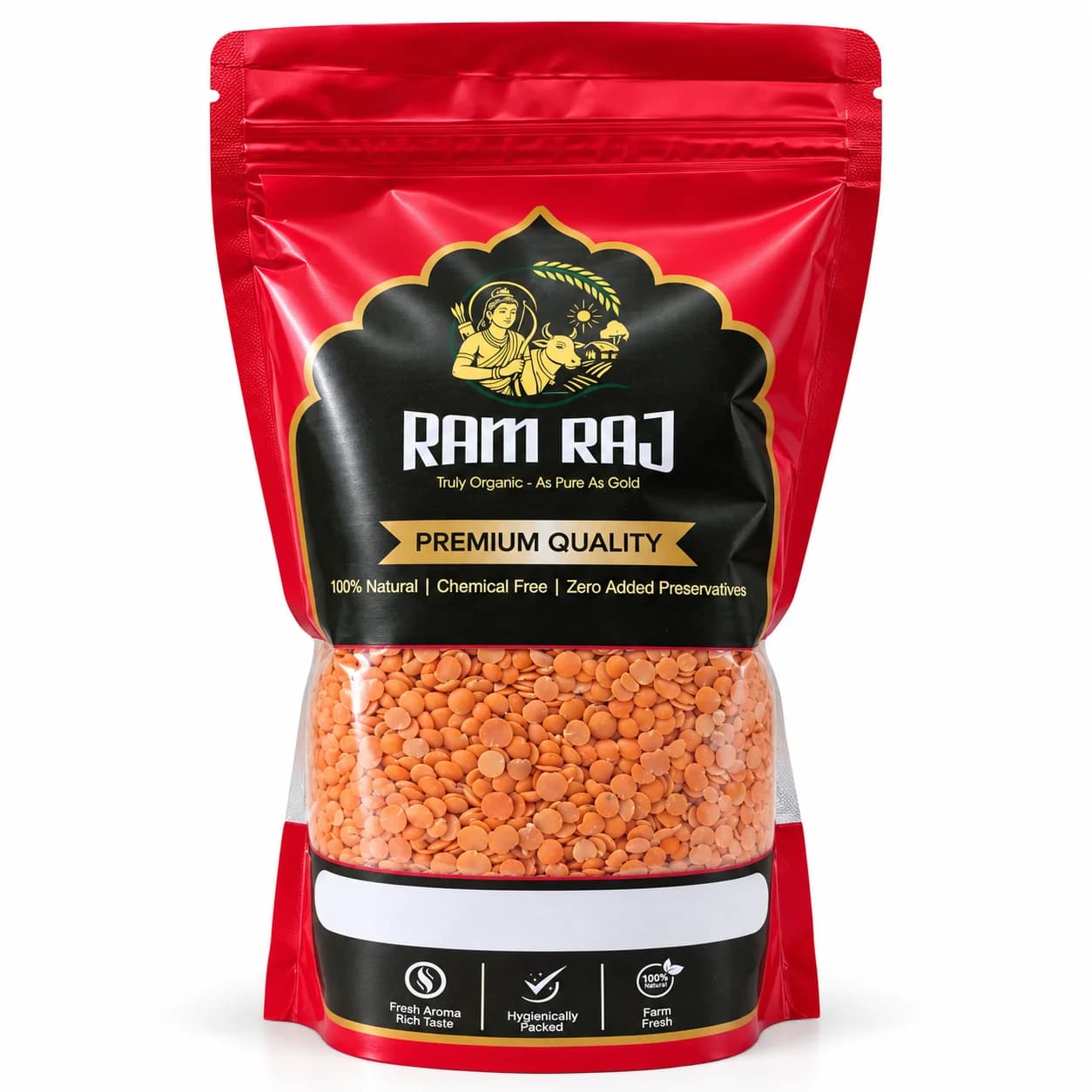 Ramraj Organic Dhuli Masoor Dal — pouch