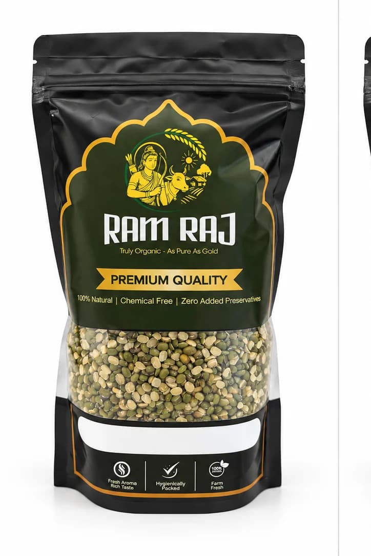 Ramraj Organic Chilka Moong Dal — pouch