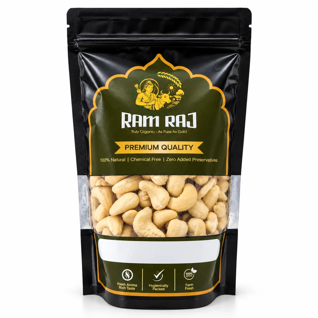 Ramraj Organic Cashews (Kaju) — pouch